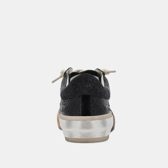 Dolce Vita Zina Sneakers Onyx Embossed Leather - Picture 5 of 11